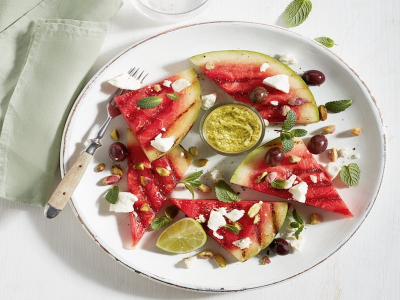 Gegrillte Wassermelone mit Ricotta-Salat und Minze | Barilla