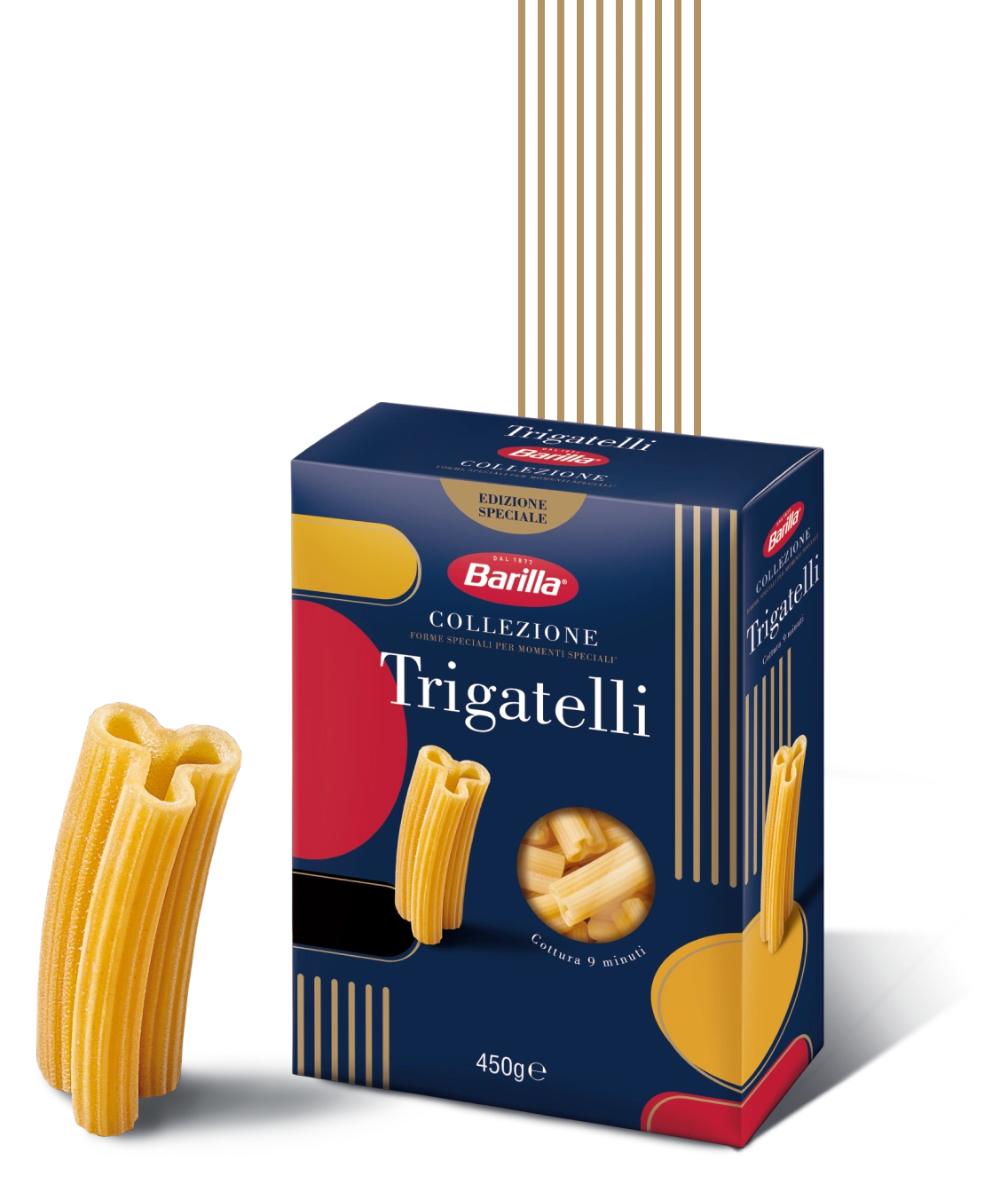 New Trigatelli box and twirly pasta shape