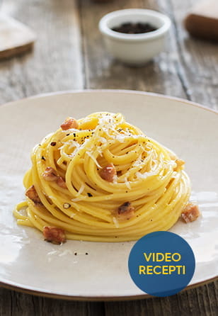Brezglutenski špageti karbonara