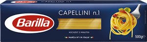 Klassische Sorten Capellini Karte Barilla