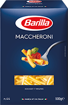 Klassische Sorten Maccheroni Karte Barilla