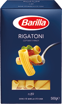 Klassische Sorten Rigatoni Karte Barilla