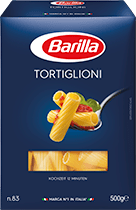 Klassische Sorten Tortiglioni Karte Barilla