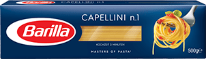 Klassische Sorten Capellini Verpackung Barilla