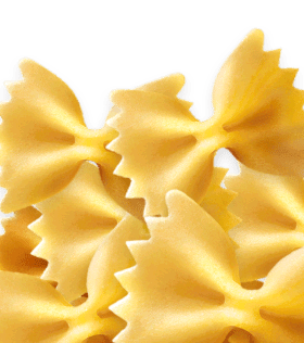 farfalle pasta stacked