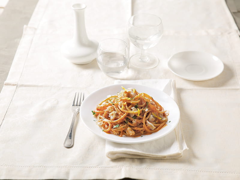 Spaghetti With Barilla Pesto Rosso, cod and Parsley | Barilla