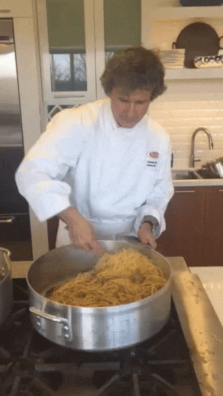 Chef Lorenzo Boni Spaghetti Carbonara GIF
