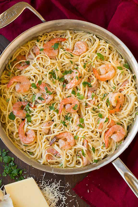 Cooking Classy Shrimp with Linguine