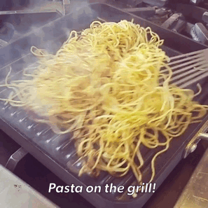Pasta on the Grill - GIF