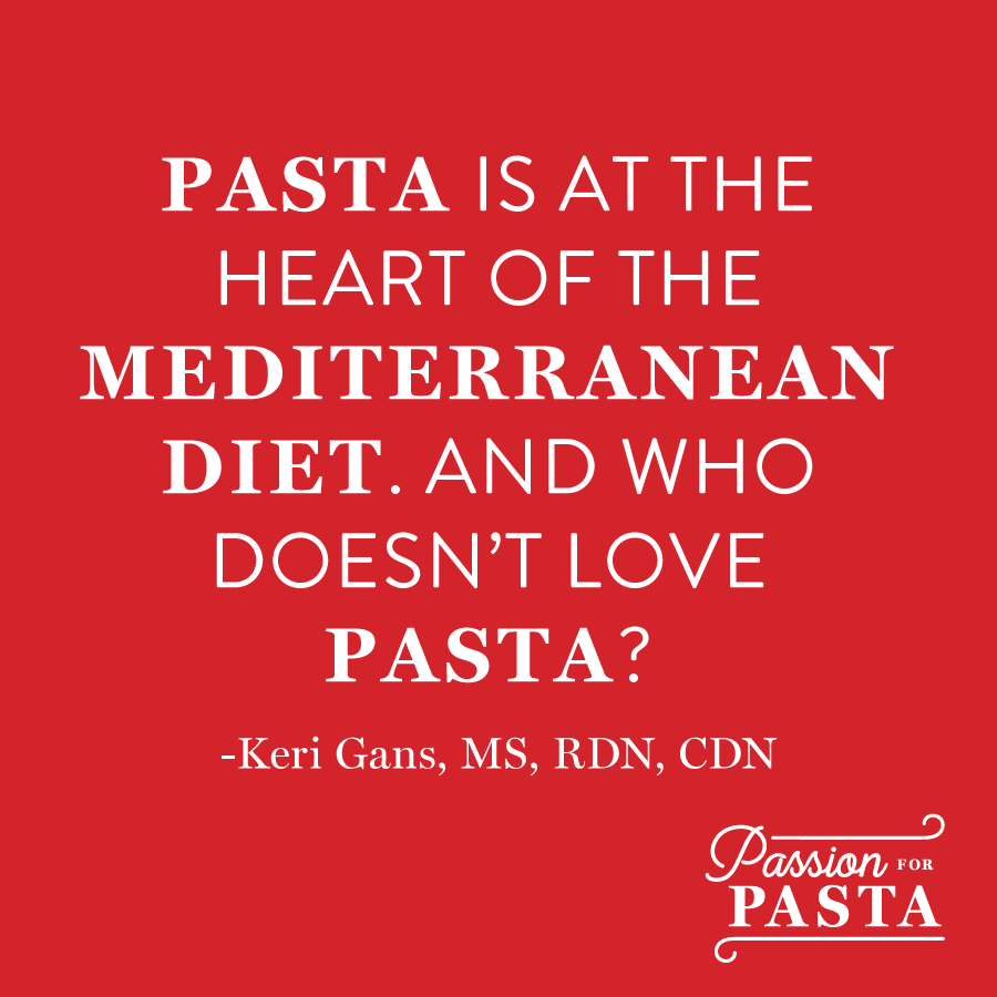 Pasta is at the Heart of the Mediterranean Diet
