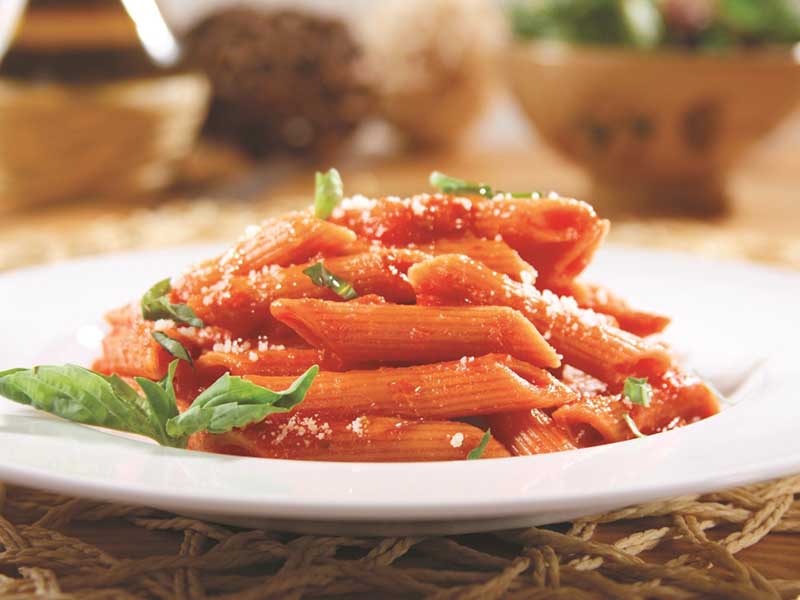 Veggie Penne with Tomato-Basil Sauce