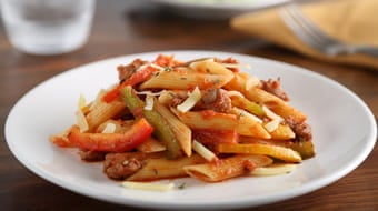 Spicy Sausage & Peppers Pasta Recipe