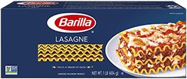 Barilla wavy lasagna noodles package