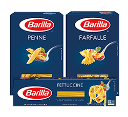 Barilla Blue Box pasta packages