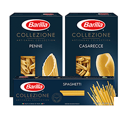 Barilla Collezione pasta packages