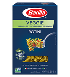 Barilla Veggie Rotini Pasta Packaging 