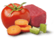 Ausgewähltes Fleisch aus einer kontrollierten Lieferkette, italienische Tomaten