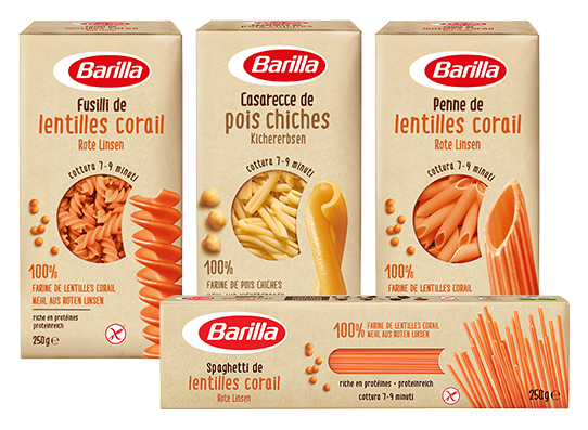 SPAGHETTI, FUSILLI, PENNE UND CASARECCE AUS HÜLSENFRÜCHTEN