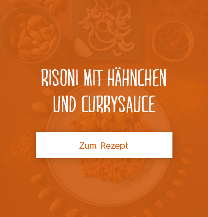 Risoni mit Hähnchen und Currysauce 