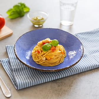 Spaghetti Bio με Φαγκρί και pesto Genovese