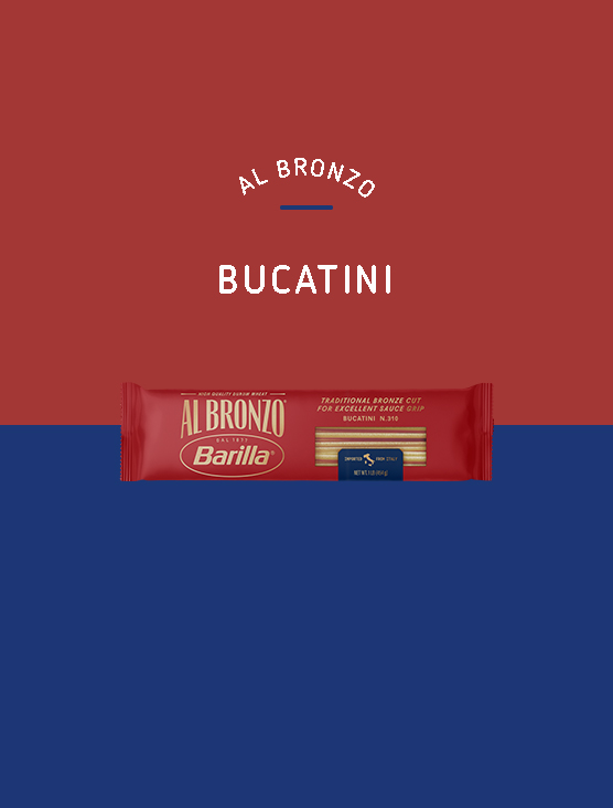 Package of Barilla Al Bronzo Bucatini pasta