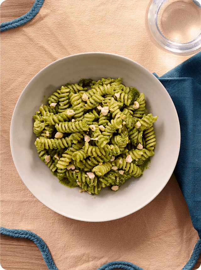 Barilla - Al Bronzo - FUSILLI AU PESTO DE LAITUE, PIGNONS DE PIN ET NOISETTES GRILLÉES