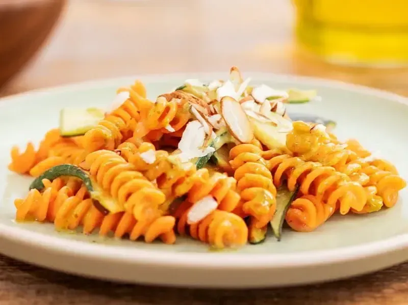 Barilla® Red Lentil Rotini with Pesto, Zucchini and Almonds Recipe | US_PROD-3166f4a8-7798-4f59-aa0a-7557ab578c7a