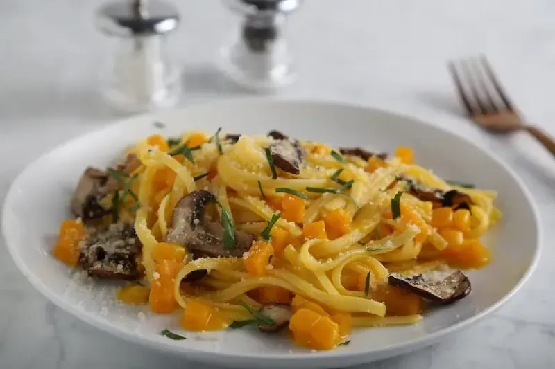Barilla® Gluten Free Fettuccine Pasta with Butternut Squash and Cremini Mushrooms Recipe | US_PROD-85352c24-0937-446d-b5f8-bf25b8ba6e3b