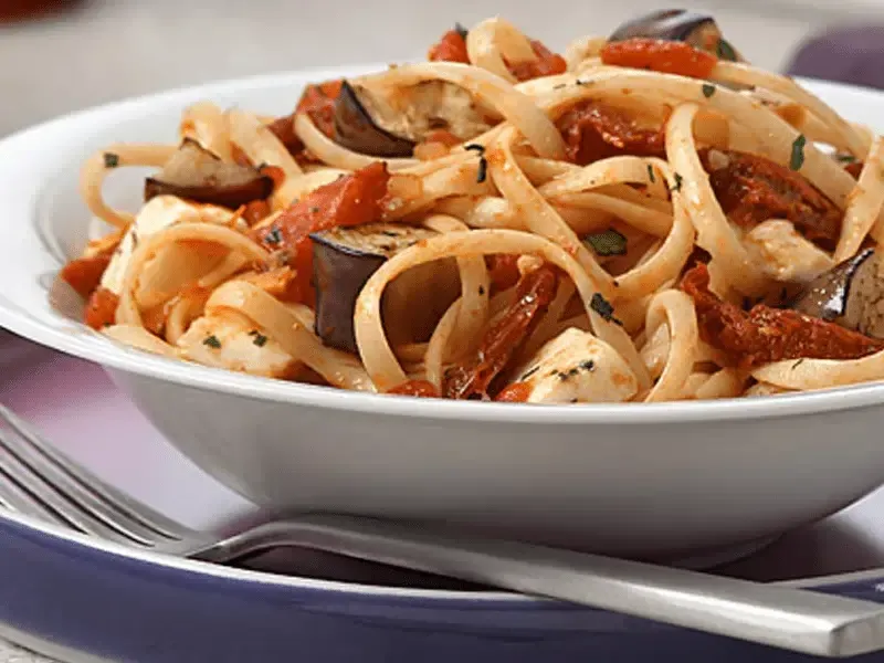 Barilla® Linguine Pasta with Eggplant and Sun-Dried Tomatoes Recipe | US_PROD-f6832f53-51bb-4673-abf9-c43ab968b180