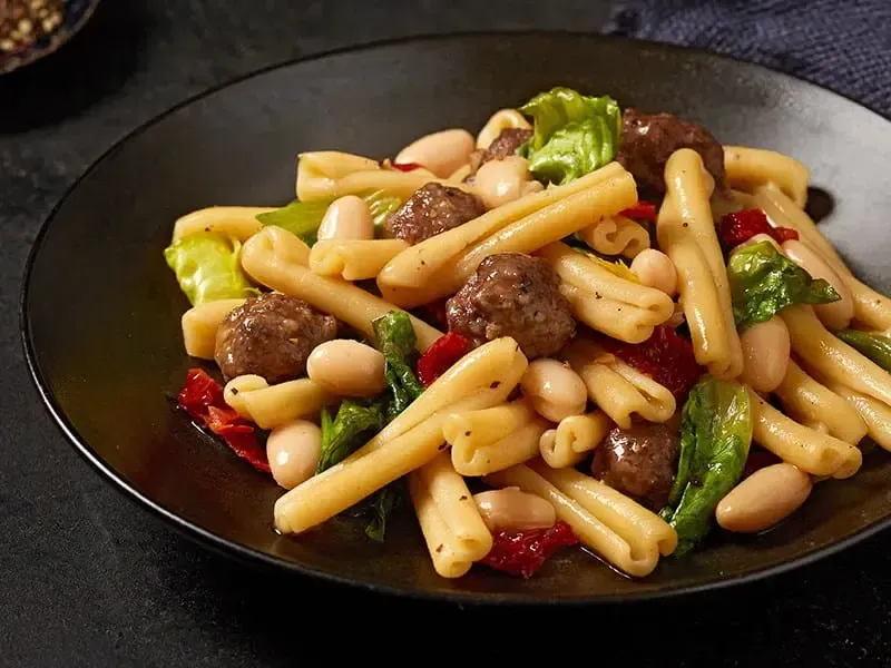 Barilla® Casarecce Pasta with Spicy Lamb Meatballs, Cannellini Beans and Escarole Recipe | US_PROD-abbca0b4-9977-4315-a197-9400836e3d2c