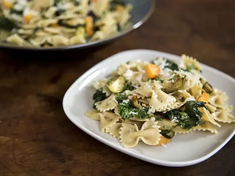 Barilla® Protein+® Farfalle Pasta with Roasted Winter Vegetables and Parmigiano Reggiano Cheese Recipe | US_PROD-dbdcbc24-98b9-4b4c-86a6-0ecf30a4d459