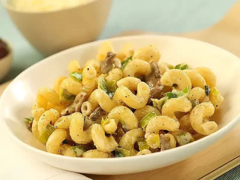 Barilla® Cellentani Pasta with Leeks and Porcini Mushrooms Recipe | US_PROD-545b3930-982b-49d0-9ad1-1d7ff9966aad