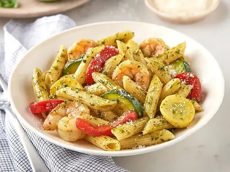Barilla® Pesto, Shrimp, and Squash Pasta Recipe | US_PROD-0eda587e-d251-4873-99ce-735ac5c594f9