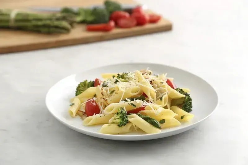 Barilla® Gluten Free Penne Warm Pasta Salad with Roasted Vegetables and Marjoram Dressing Recipe | US_PROD-662f0012-abf0-4db2-ac8e-5df7ffed32e5