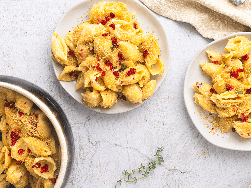 Barilla® Brie Mac and Cheese with Grated Cranberries and Thyme Breadcrumbs Recipe | US_PROD-85294830-248e-400b-80f9-46403bd13343