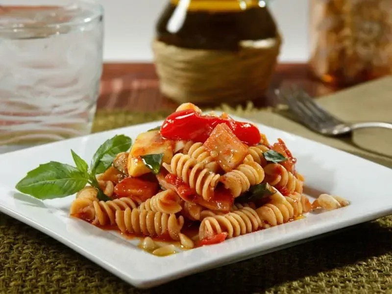 Barilla® Protein+® Rotini Pasta with Slow-Cooked Spring Ratatouille, Basil and Pine Nuts Recipe | US_PROD-5d7467a0-19a4-4f1f-86af-f41bfd8ca9a2