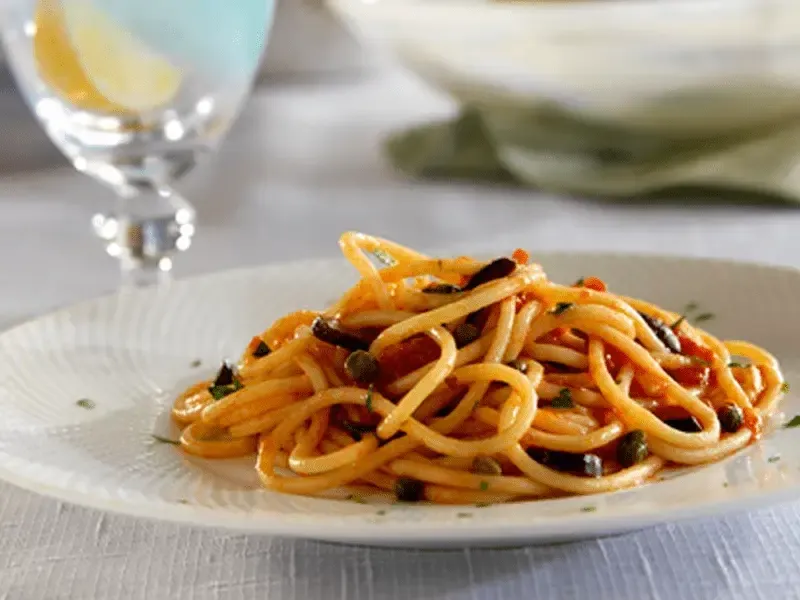 Barilla® Thick Spaghetti alla Puttanesca Recipe | US_PROD-d3118225-f9c5-49fa-a7f2-eb8f1a6b3ee2