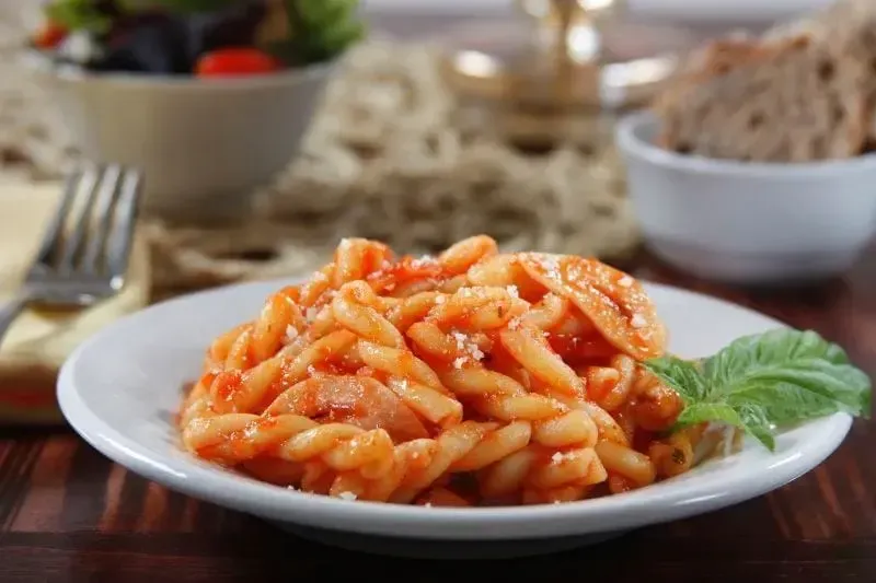Spicy Gemelli Pasta with Parmigiano, Fresh Basil and Barilla® Chunky Traditional Sauce Recipe | US_PROD-4ac39293-6110-4f5b-bbd2-e33f070d3695