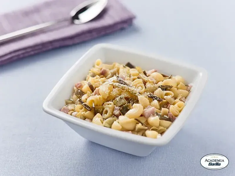 Barilla® Pipette Pasta with Artichokes and Bacon Recipe | US_PROD-235f412b-76b9-44bf-8033-2040efa57f78