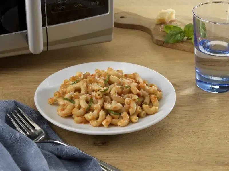 Super Quick Elbow Macaroni with Barilla® Tomato Basil Sauce and Cheese Recipe | US_PROD-952fa185-e4f0-4cea-8c3e-489601193fd6