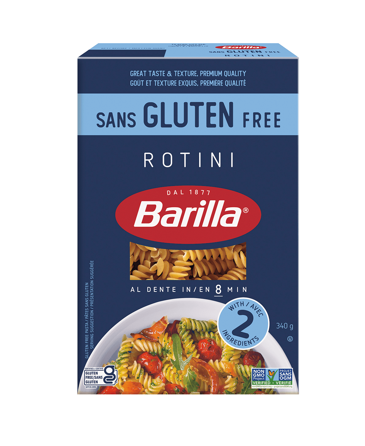 Barilla Gluten Free Rotini Pasta - Packshot - fr-ca | US_PROD-7C4gvWInW25G6ISSs7l04x