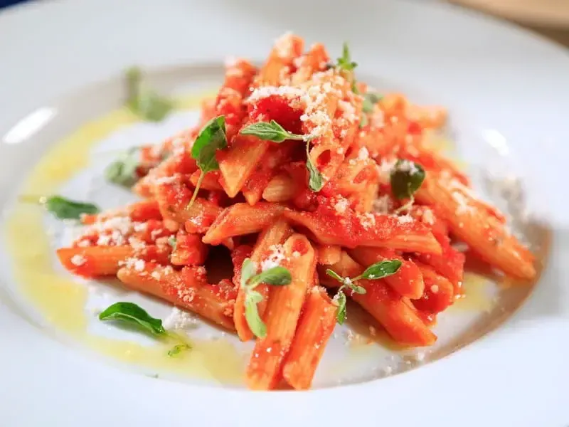 Protein+® Penne Pasta with Barilla® Marinara Sauce, Romano Cheese and Fresh Oregano Recipe | US_PROD-5ac07770-0563-4bec-a783-0559e3352418