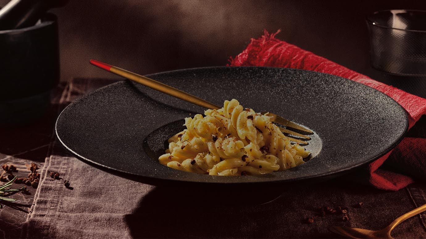 Barilla® Al Bronzo® Fusilloni Pasta with Butter and Black Pepper Recipe | US_PROD-0G20lKuPzOQklmBWydzdq