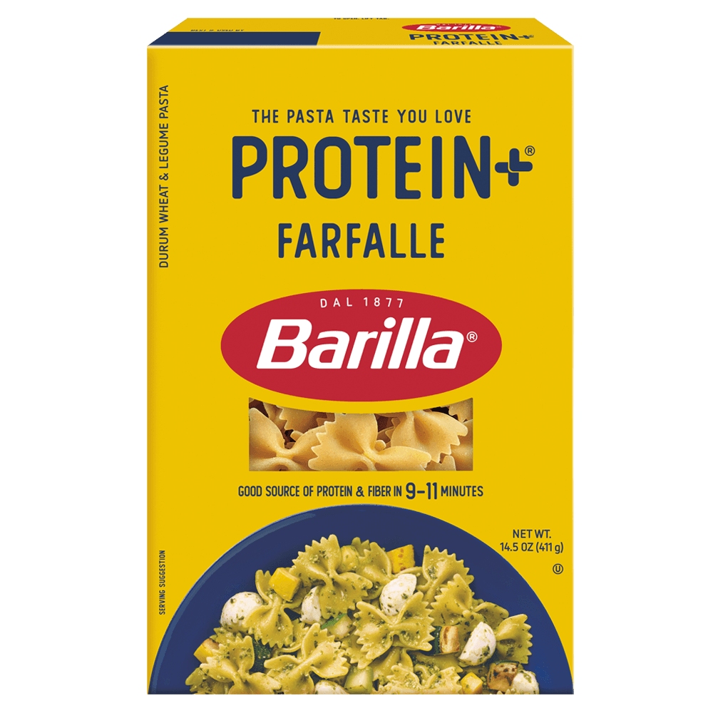 Barilla® Protein+® Farfalle 2025 Product Packaging | US_PROD-3ga2v4QWAJuvwxscuh8dKS