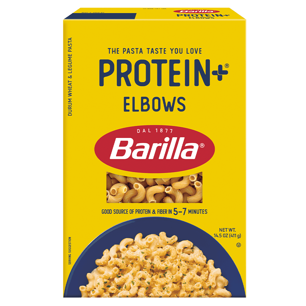 Barilla® Protein+® Elbows 2025 Product Packaging | US_PROD-2daC9CiYX4i2g61MnC243y