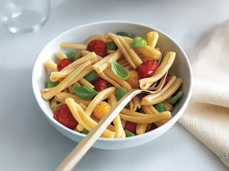 Barilla® Casarecce Pasta with Burst of Colorful Tomatoes, Fava Beans and Fresh Basil Recipe | US_PROD-a8fa25ea-4a86-42dc-a9bb-278f0433a5a2