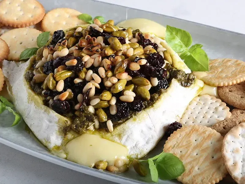 Barilla® Rustic Basil Pesto Baked Brie Recipe | US_PROD-c1bd1f45-8917-49cf-83af-f856a51821bb