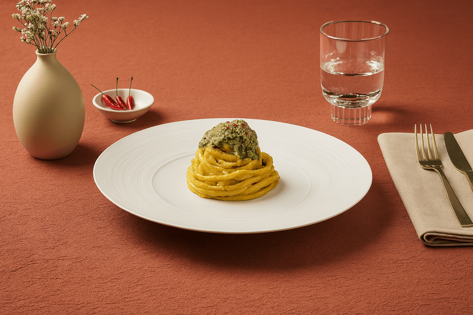 Linguine Rigate med ovnsstekt blomkål