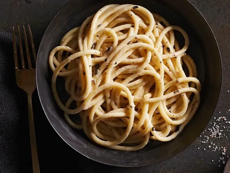 Barilla® Bucatini Cacio e Pepe with Truffle Butter Recipe | US_PROD-f728ab00-9e69-45a6-93ab-b0f1087d7550