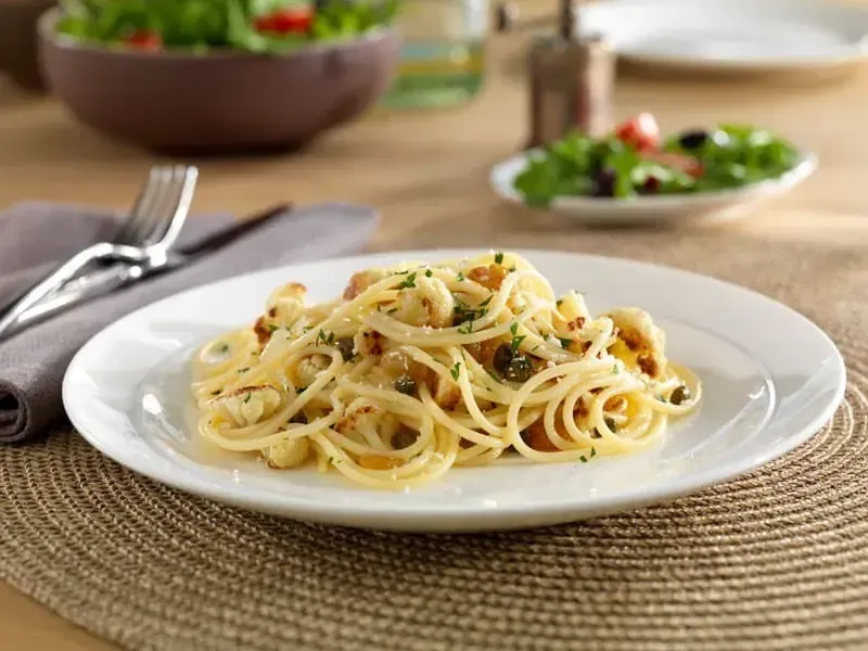 Barilla® Gluten Free Spaghetti Pasta with Roasted Cauliflower, Capers and Golden Raisins Recipe | US_PROD-ecda6a94-a19f-459b-a534-e7ade7a9b5c5
